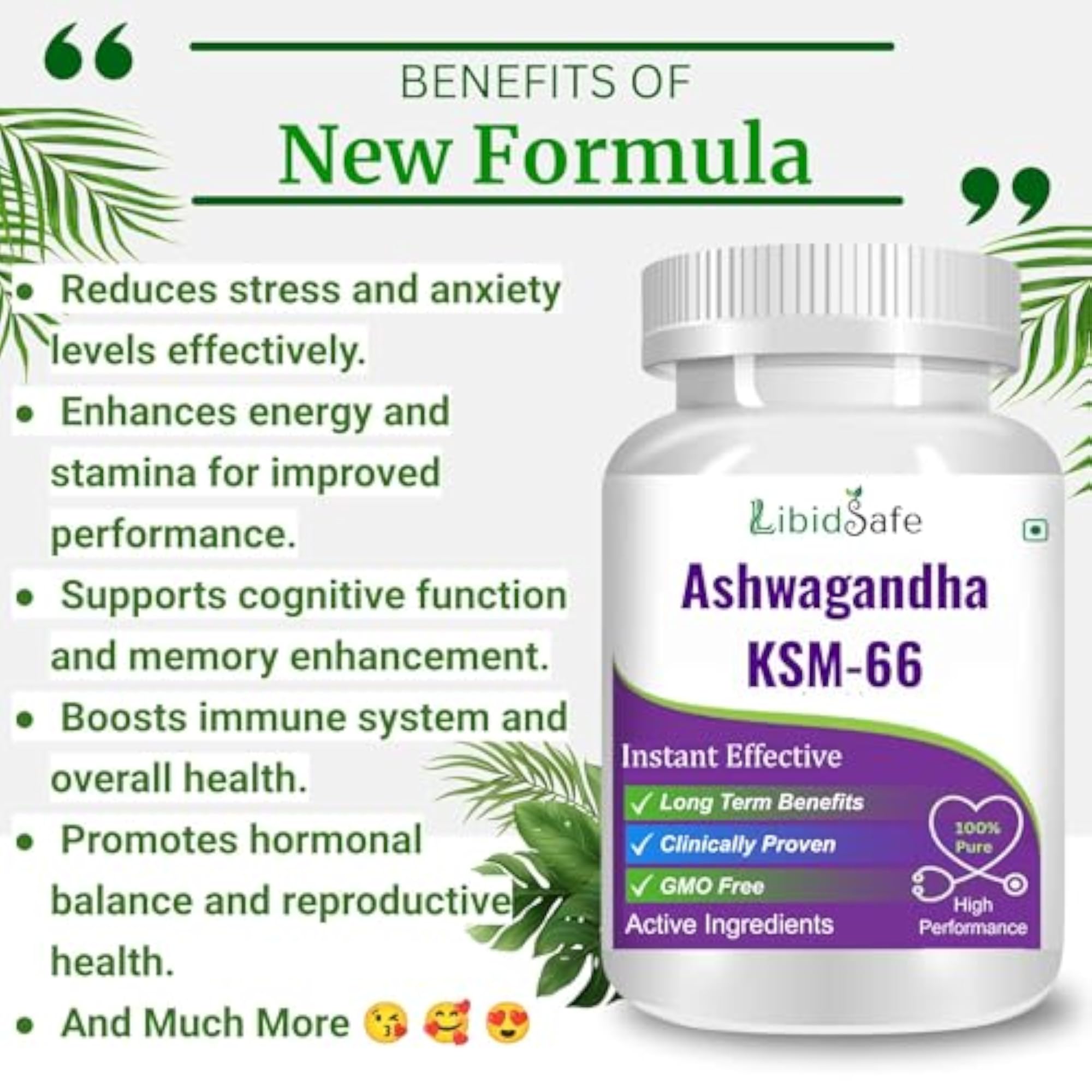 Organic Ashwagandha KSM-66 Extract Capsules
